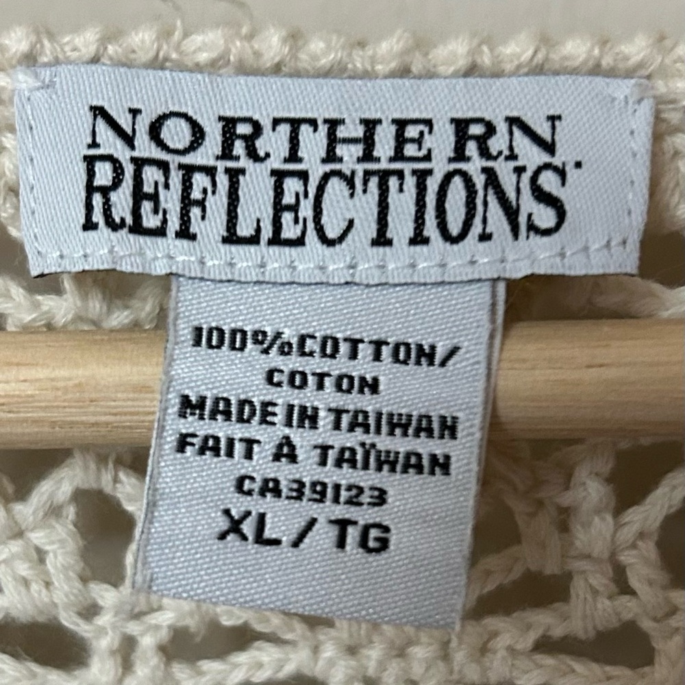 Vintage Northern Reflections Cream Open-Knit Cardigan - Picture 3 of 15
